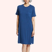 Sleep Short Sleeve Tee Dress - Denim