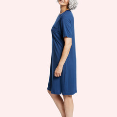 Sleep Short Sleeve Tee Dress - Denim