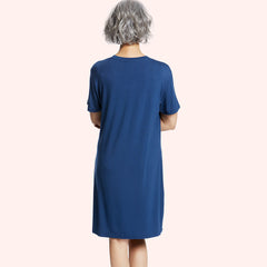 Sleep Short Sleeve Tee Dress - Denim