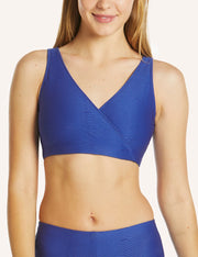 Teens First Textured Swim Top - Electric Blue