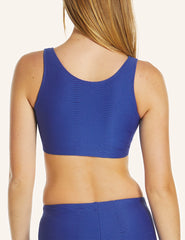Teens First Textured Swim Top - Electric Blue
