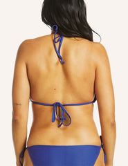 Swim Textured Triangle Bikini Top - Electric Blue