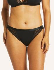 Period Luxe Tanga Brief - Black