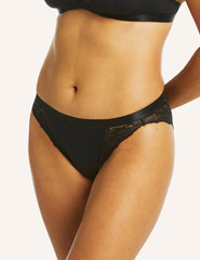 Period Luxe Tanga Brief - Black
