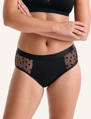 Self Love Midi Period Brief - Black
