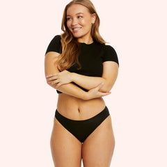 Black Everyday Liner Bikini front